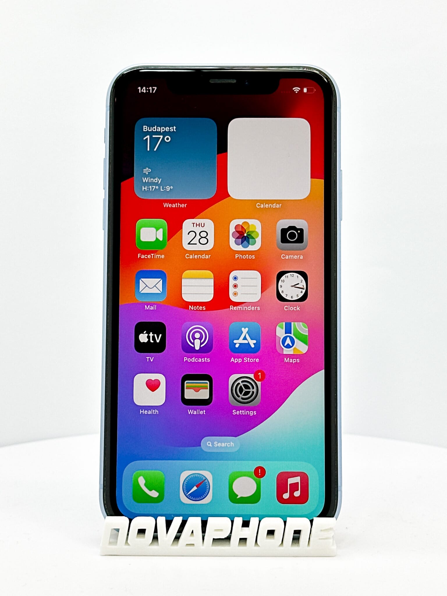 Apple iPhone XR (64GB)  - Batéria: 100% - Farba: Modrá - 1