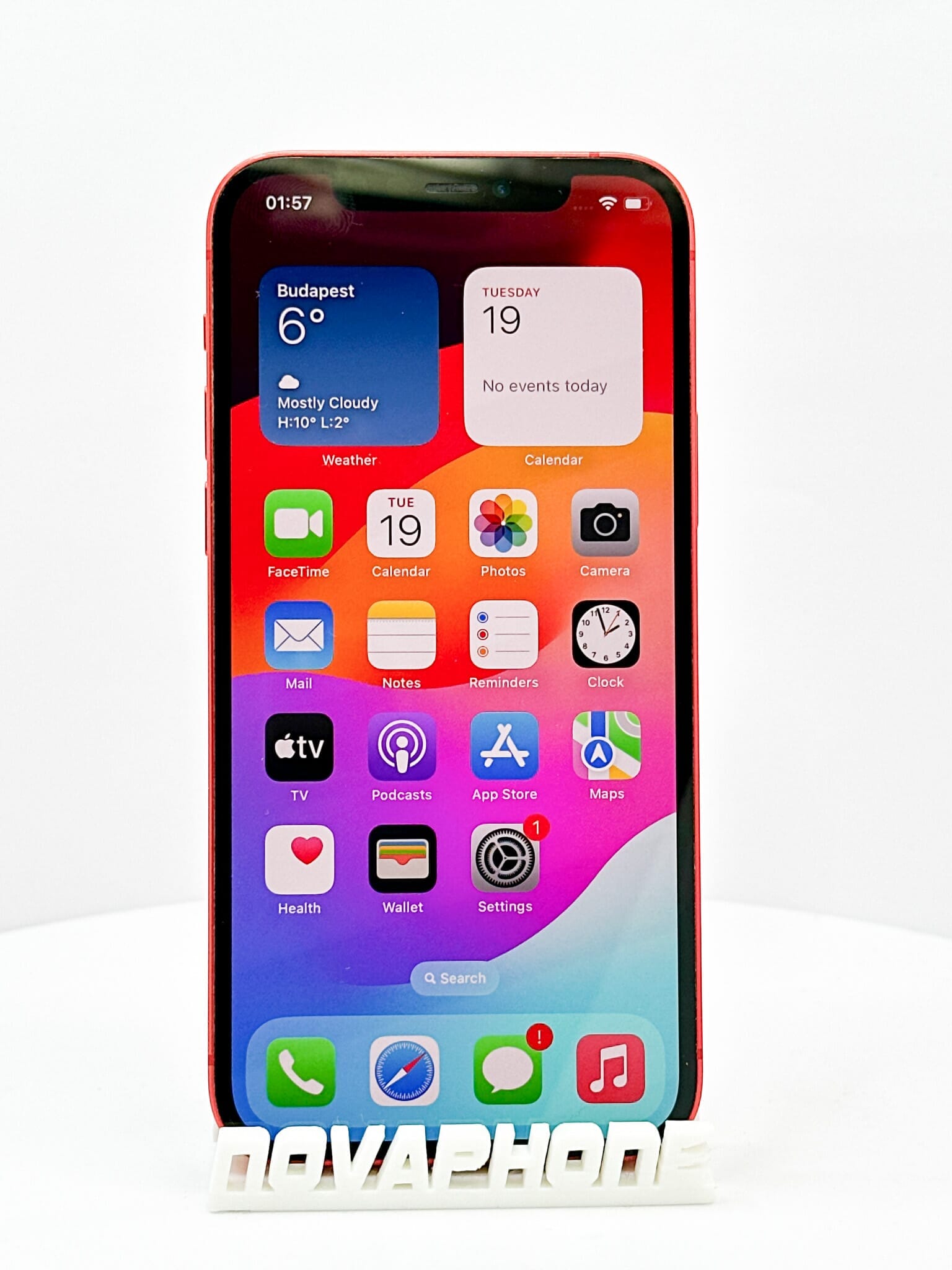 Apple iPhone 12 (128GB)  - Batéria: 100% - Farba: Červená - 1
