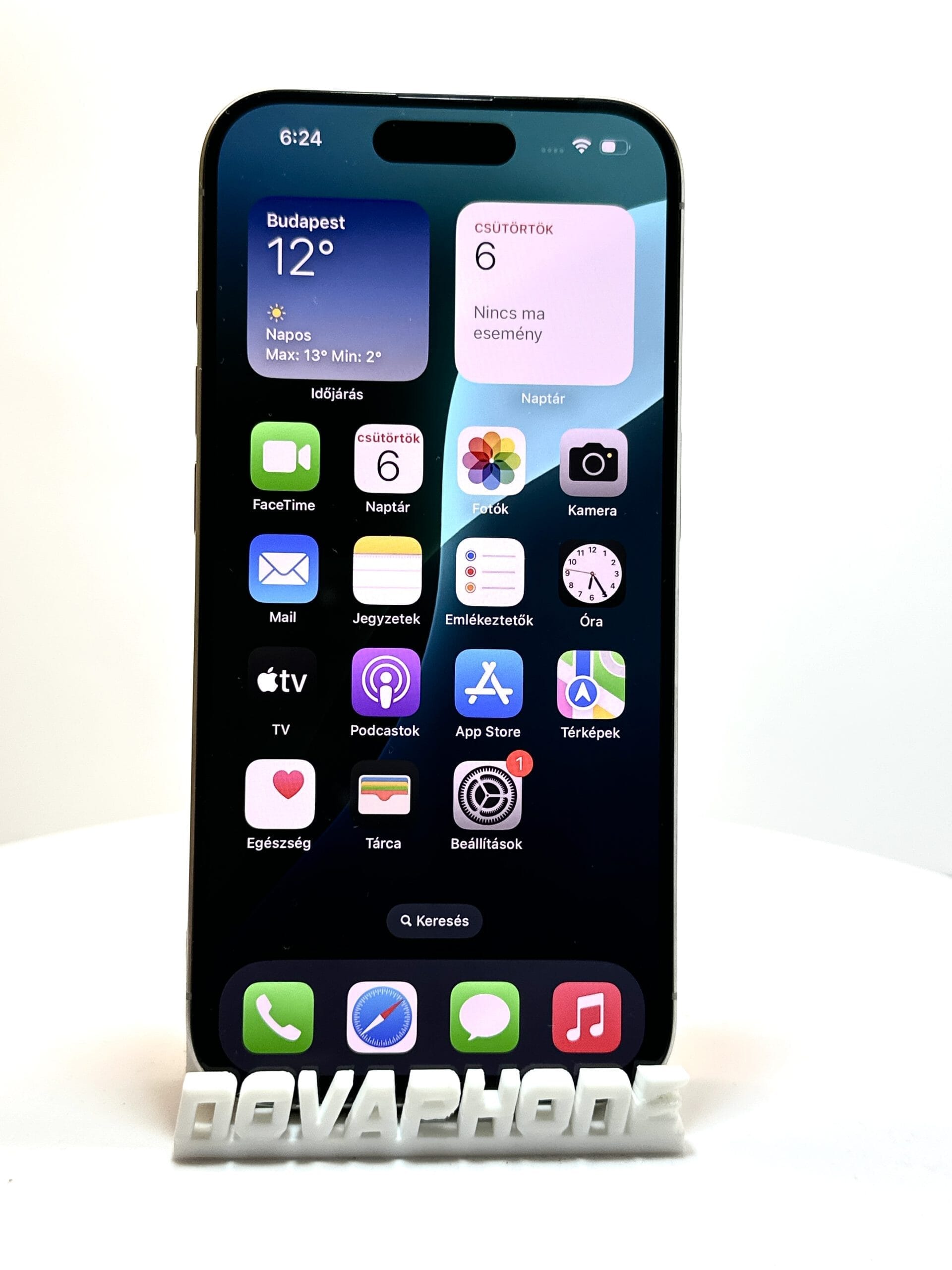 Apple iPhone 15 Pro (128GB)  - Batéria: 100% - Farba: Biela - 1